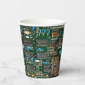 Computer Electronics Printen Circuit Board Afbeeld Papieren Bekers (Voorkant)