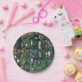 Computer Electronics Printen Circuit Board Afbeeld Papieren Bordje (Feest)