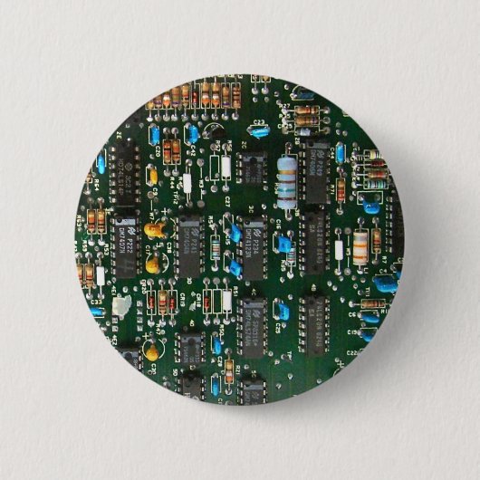 Computer Electronics Printen Circuit Board Afbeeld Ronde Button 5,7 Cm (Voorkant)