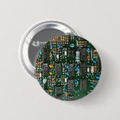 Computer Electronics Printen Circuit Board Afbeeld Ronde Button 5,7 Cm (Voorkant /achterkant)