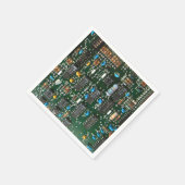 Computer Electronics Printen Circuit Board Afbeeld Servet (Hoek)