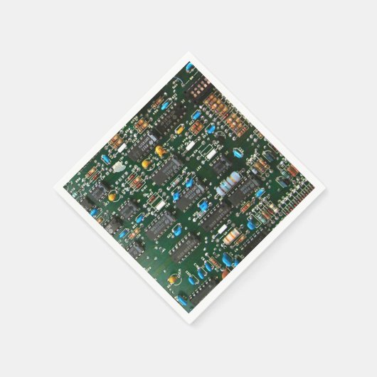 Computer Electronics Printen Circuit Board Afbeeld Servet (Hoek)