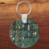 Computer Electronics Printen Circuit Board Afbeeld Sleutelhanger (Voorkant)