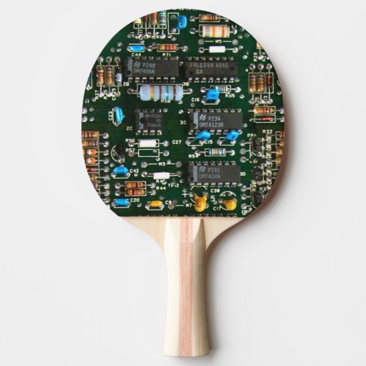 Computer Electronics Printen Circuit Board Afbeeld Tafeltennisbatje (Voorkant)