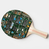 Computer Electronics Printen Circuit Board Afbeeld Tafeltennisbatje (Zijkant)