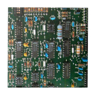 Computer Electronics Printen Circuit Board Afbeeld Tegeltje