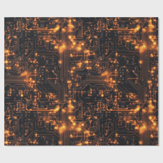 Computer en elektronica cadeaupapier (Vlak)