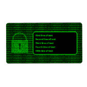 Computer- en Info Security Cyber Services Padlock Etiket (Voorkant)