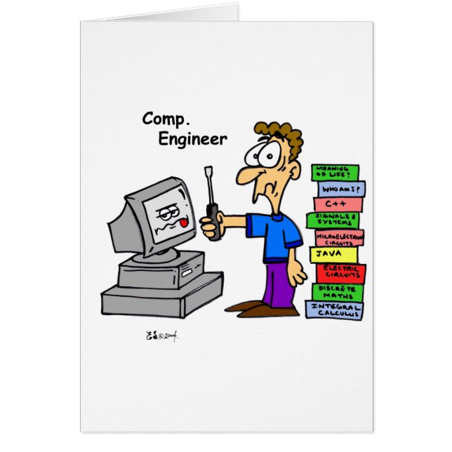 Computer Engineer Cartoon (Voorkant)