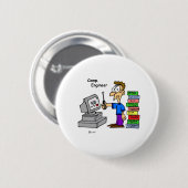 Computer Engineer Cartoon Ronde Button 5,7 Cm (Voorkant /achterkant)