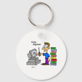 Computer Engineer Cartoon Sleutelhanger (Voorkant)