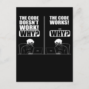 Computer Engineer Codering Fun Funny Programmer Briefkaart