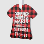 Computer Engineer College Major Red Pset Ornament (voorkant)