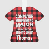 Computer Engineer College Major Red Pset Ornament (achterkant)
