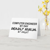 Computer Engineer Deadly Ninja Kaart (Gele Bloem)