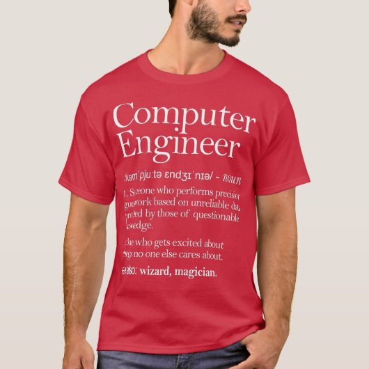 Computer Engineer Definition Computer T-shirt (Voorkant)