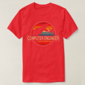 Computer Engineer Dinosaur T-shirt (Design voorkant)