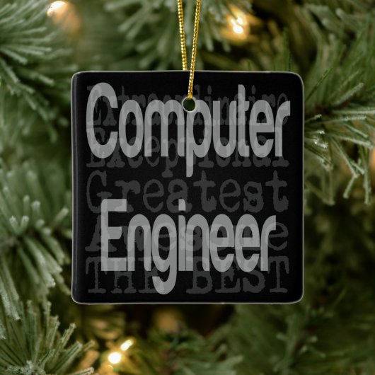 Computer Engineer Extraordinaire Ceramic Ornament (Boom)