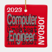 Computer Engineer Extraordinaire CUSTOM Keramisch Ornament (Achterkant)