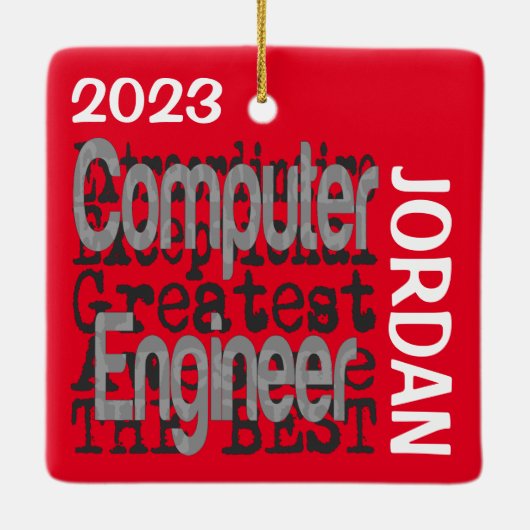 Computer Engineer Extraordinaire CUSTOM Keramisch Ornament (Achterkant)