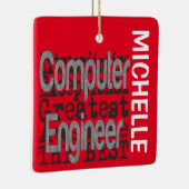 Computer Engineer Extraordinaire CUSTOM Keramisch Ornament (Rechts)