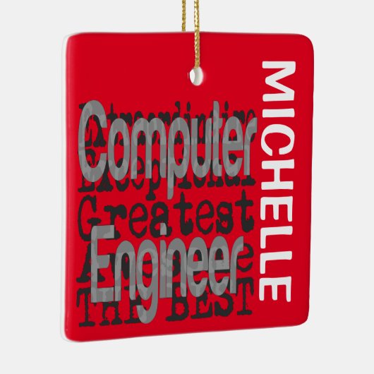 Computer Engineer Extraordinaire CUSTOM Keramisch Ornament (Rechts)