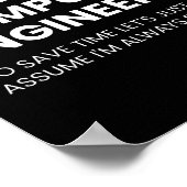 Computer Engineer Funny Nerd Gezegde Poster (Hoek)