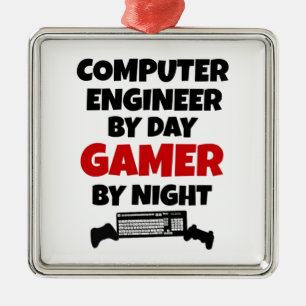 Computer Engineer Gamer Metalen Ornament