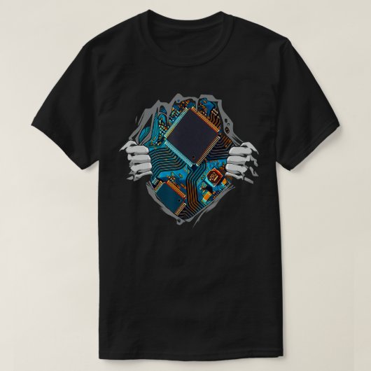 Computer Engineer Hardware CPU Chip Circuit Mo T-shirt (Design voorkant)