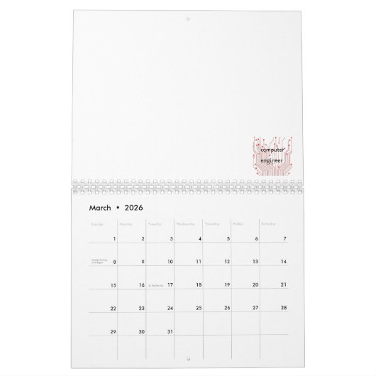 Computer Engineer Kalender (Mar 2026)