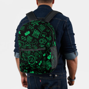 Computer Engineer Programmeur Codering Tech Green Bedrukte Rugzak