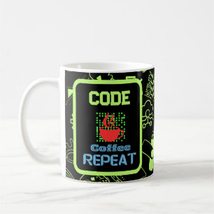 Computer Engineer Programmeur Codering Tech Green Koffiemok