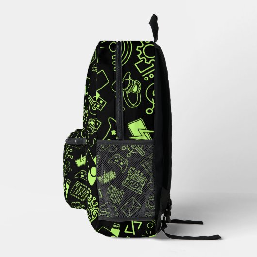 Computer Engineer Programmeur Codering Tech Neongr Bedrukte Rugzak (Rechts)