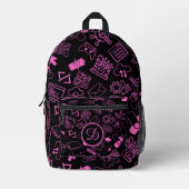 Computer Engineer Programmeur Codering Tech Pink Bedrukte Rugzak (Voorkant)