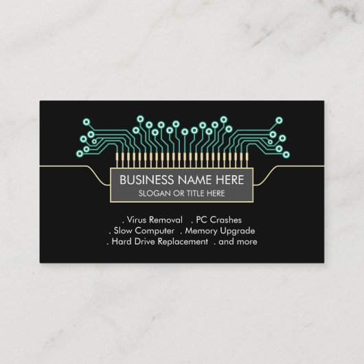 Computer engineer Science Circuit Board Code Visitekaartje (Achterkant)
