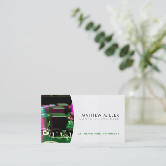 Computer Engineer Slogans Visitekaartjes (Staand voorkant)