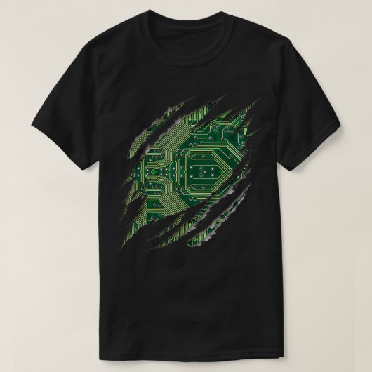 Computer Engineer Software Geek Circuit Board INSI T-shirt (Design voorkant)