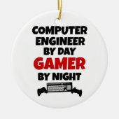 Computer Engineer van Day Gamer by Night Keramisch Ornament (Voorkant)
