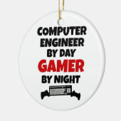 Computer Engineer van Day Gamer by Night Keramisch Ornament (Links)