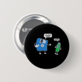 Computer Engineering Father & Son Disc Gift Ronde Button 5,7 Cm (Voorkant /achterkant)