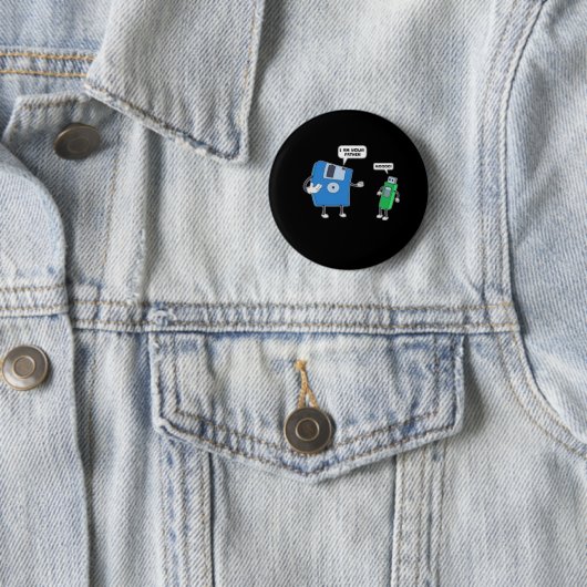 Computer Engineering Father & Son Disc Gift Ronde Button 5,7 Cm (In situ)
