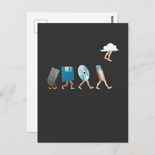 Computer Engineering Software Disk USB Cloud Briefkaart (Voorkant / Achterkant)