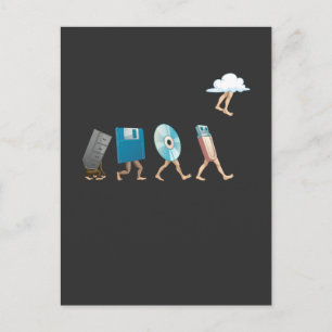 Computer Engineering Software Disk USB Cloud Briefkaart