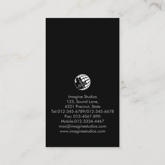 Computer Engineering Technical Blue Halftone Visitekaartje (Achterkant)