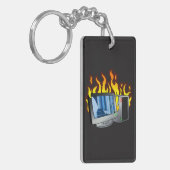 Computer Fire Acryl Sleutelhanger (Voorkant Links)