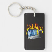 Computer Fire Acryl Sleutelhanger (Voorkant)