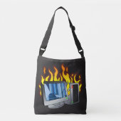 Computer Fire All-Over-Print Boodschappentas Crossbody Tas (Voorkant)
