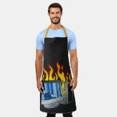 Computer Fire All-Over Print Schort (Gedragen)