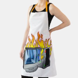 Computer Fire All-Over Print Schort