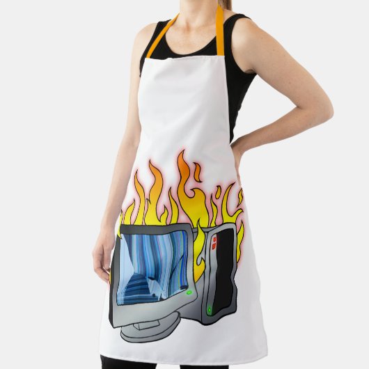 Computer Fire All-Over Print Schort (Insitu)